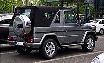 215px Mercedes Benz G 350 BlueTEC Cabriolet W 463 2. Facelift Heckansicht 10. Juni 2012 Düsseldorf